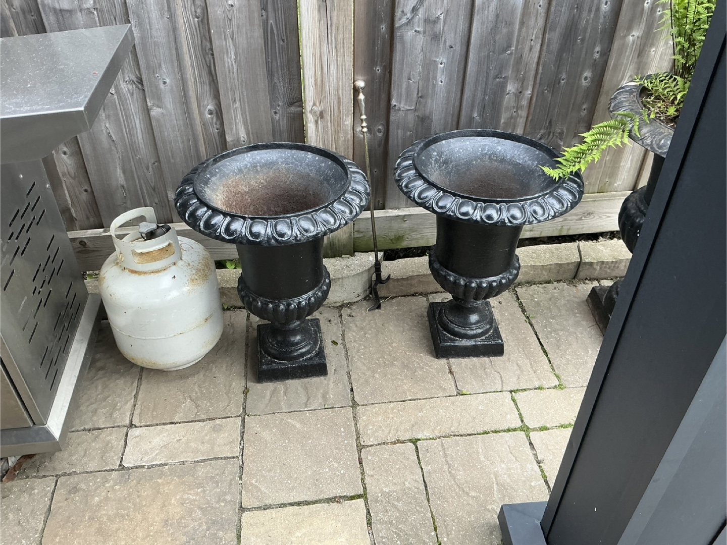 Cast iron urns