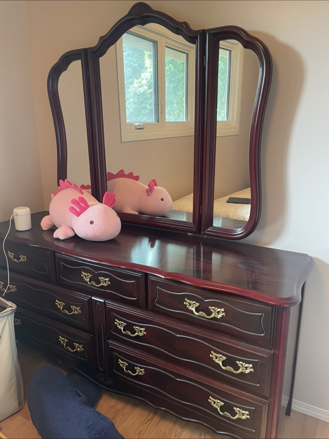 Dresser with mirror