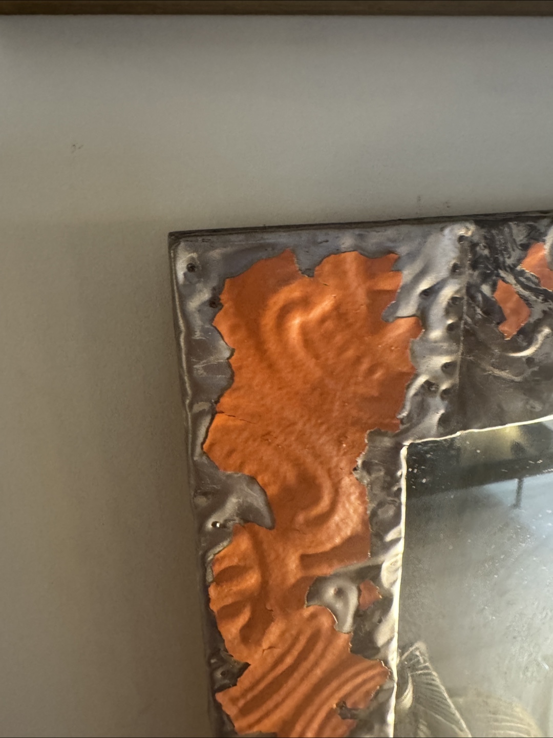Vintage Orange Accent Mirror - photo 2