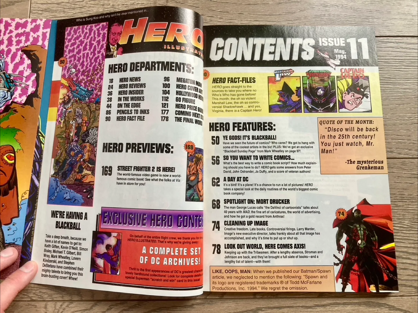 Hero Illustrated Comic Book Magazine Issue 11 May 1994 image indicator(5)