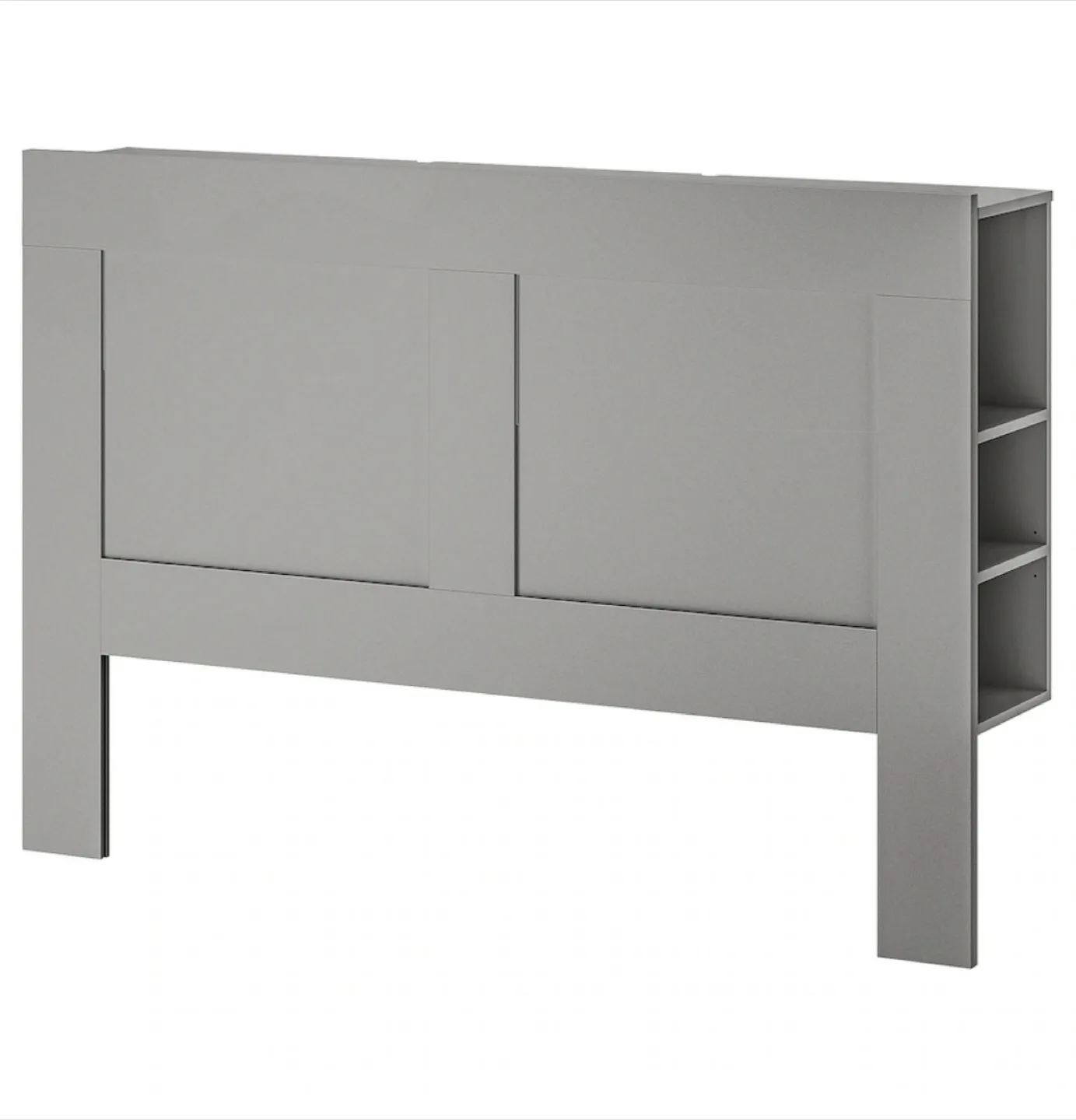 💚 IKEA Brimnes Headboard - Grey, with support thumbnail