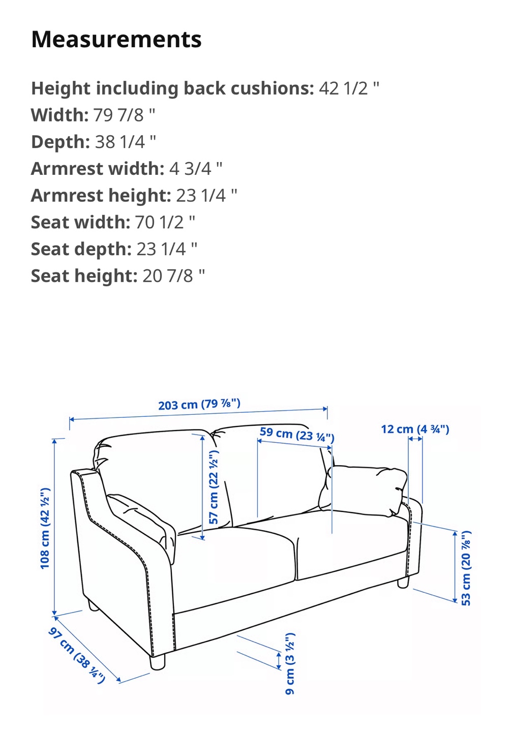 IKEA Vinliden Sofa w/ Washable Covers - photo 4