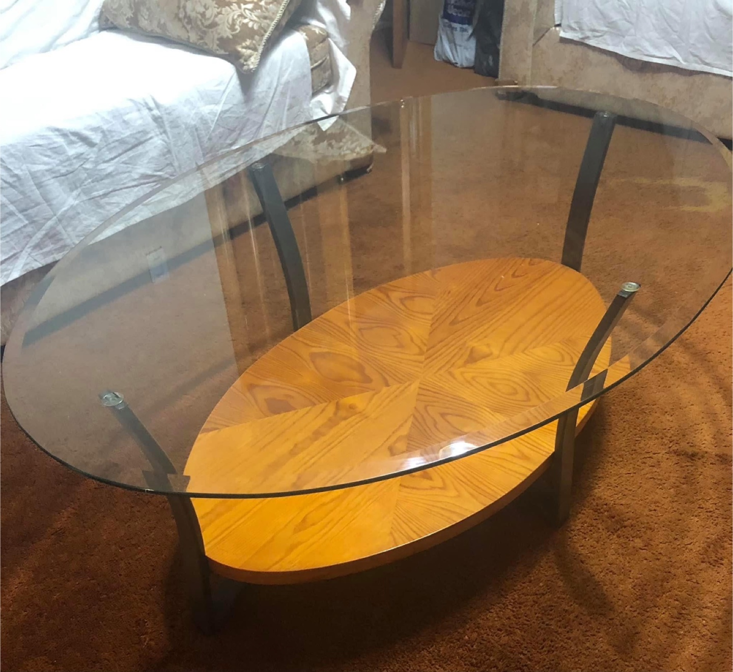 Oval Glass Coffee Table - photo 4
