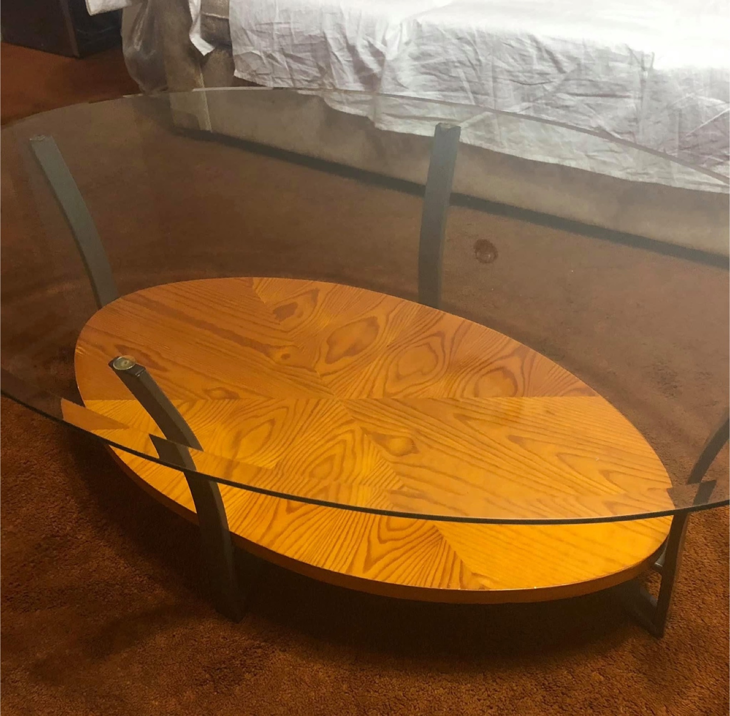 Oval Glass Coffee Table - photo 2