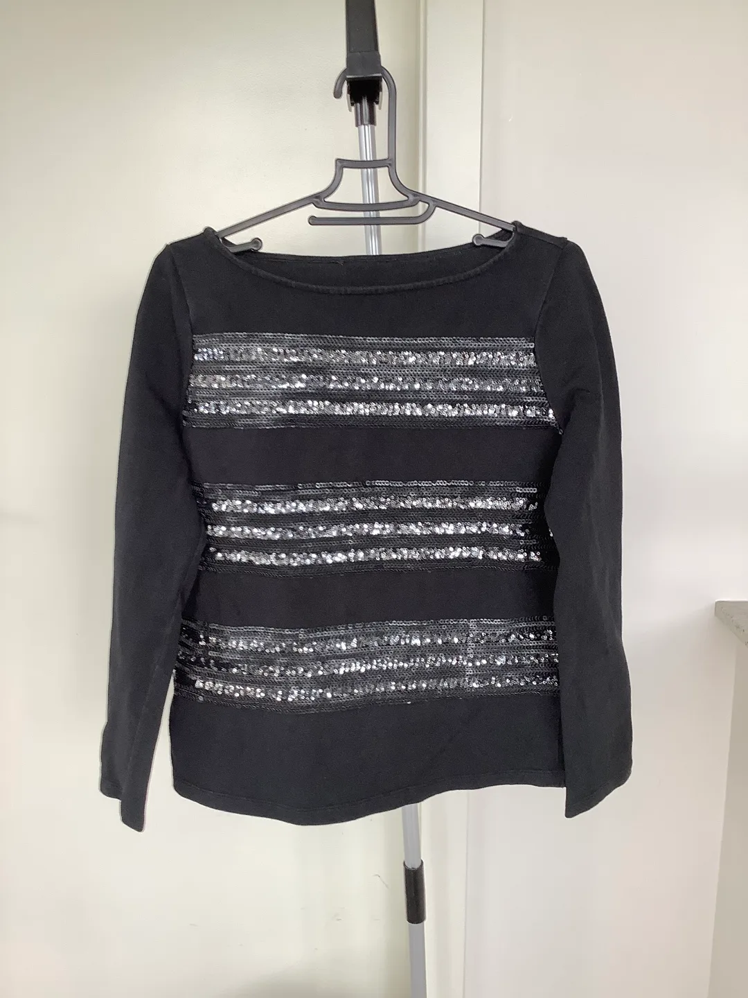 Black Sequin Embellished Top thumbnail