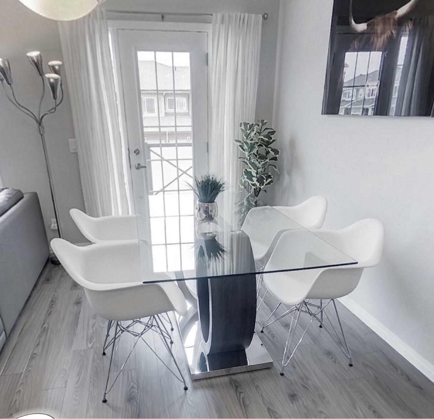 Modern Glass Top Dining Table  (chairs not included) - photo 3