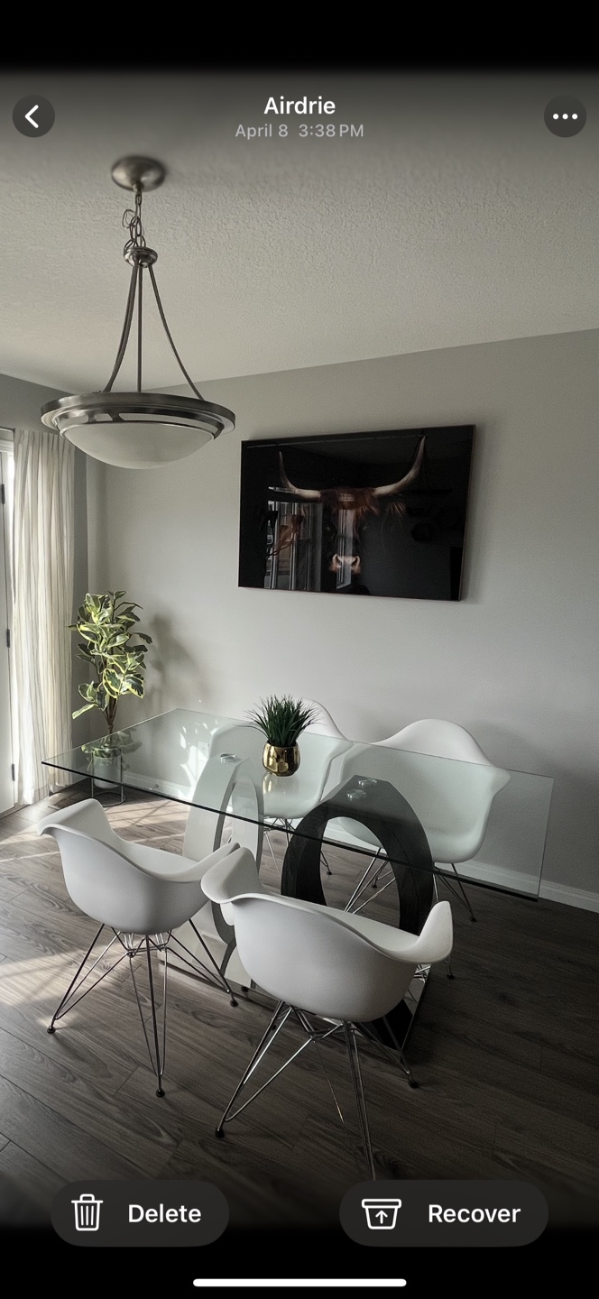 Modern Glass Top Dining Table  (chairs not included) - photo 4