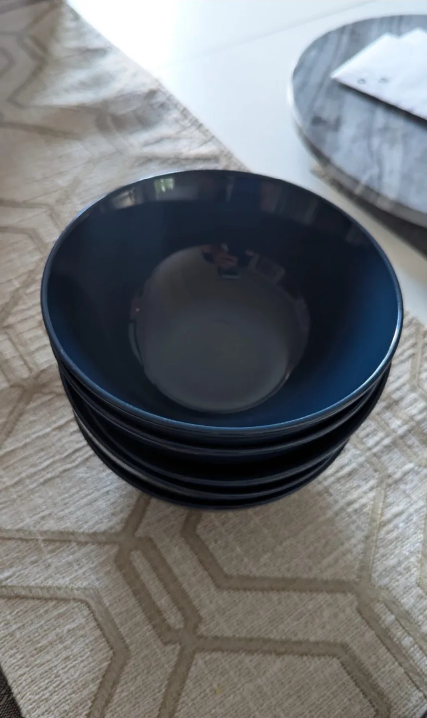 Set of 4 IKEA Dark Blue Bowls image indicator(3)