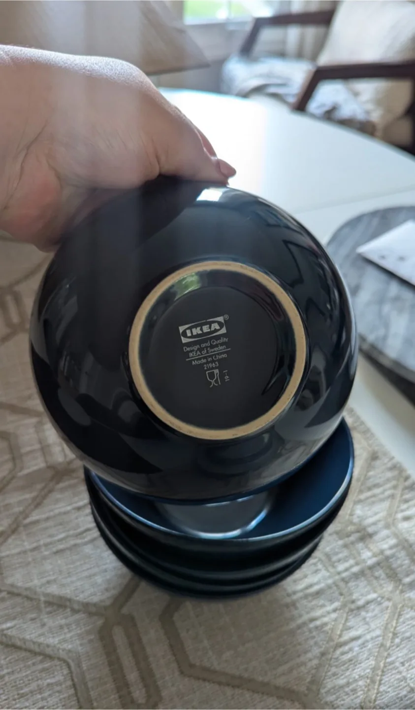 Set of 4 IKEA Dark Blue Bowls image indicator(2)