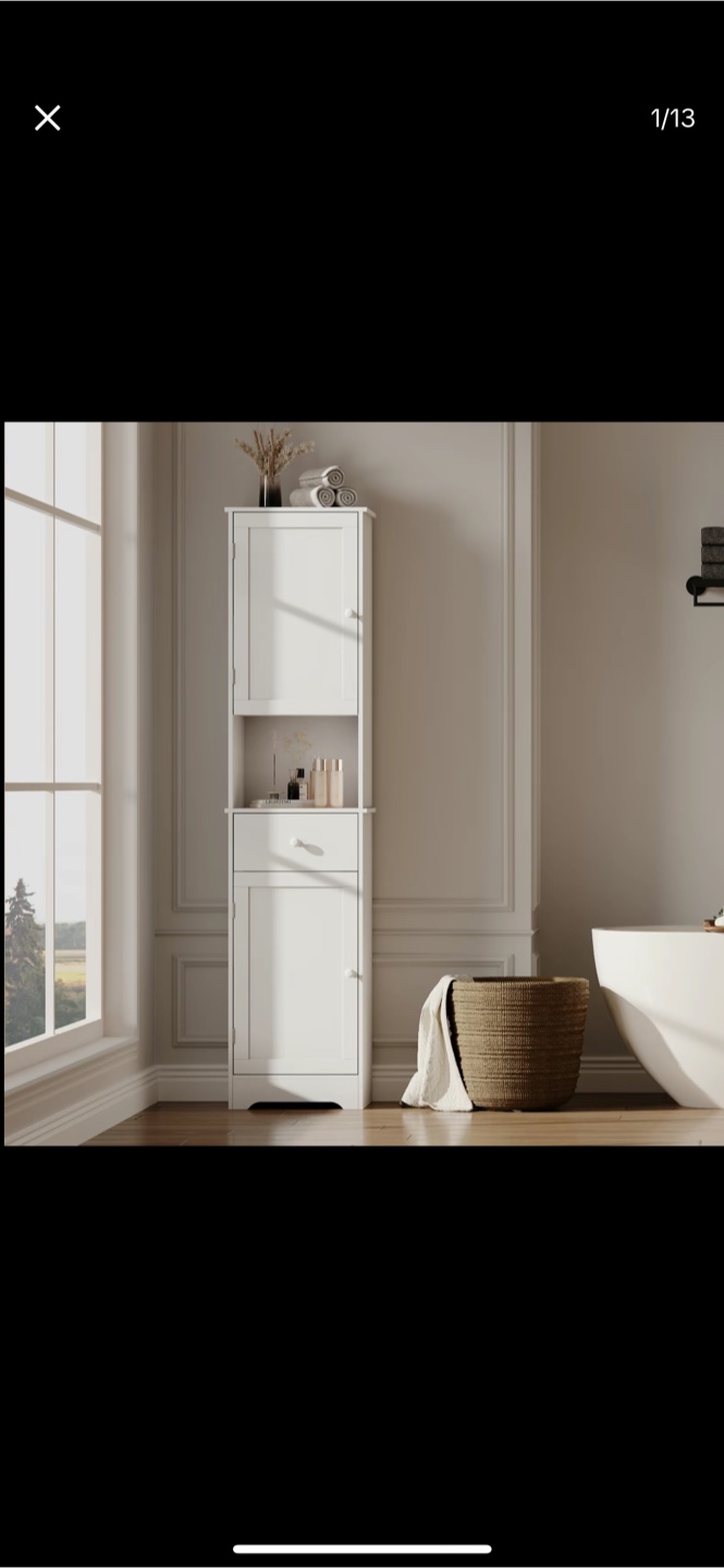 White Bathroom Storage Cabinet