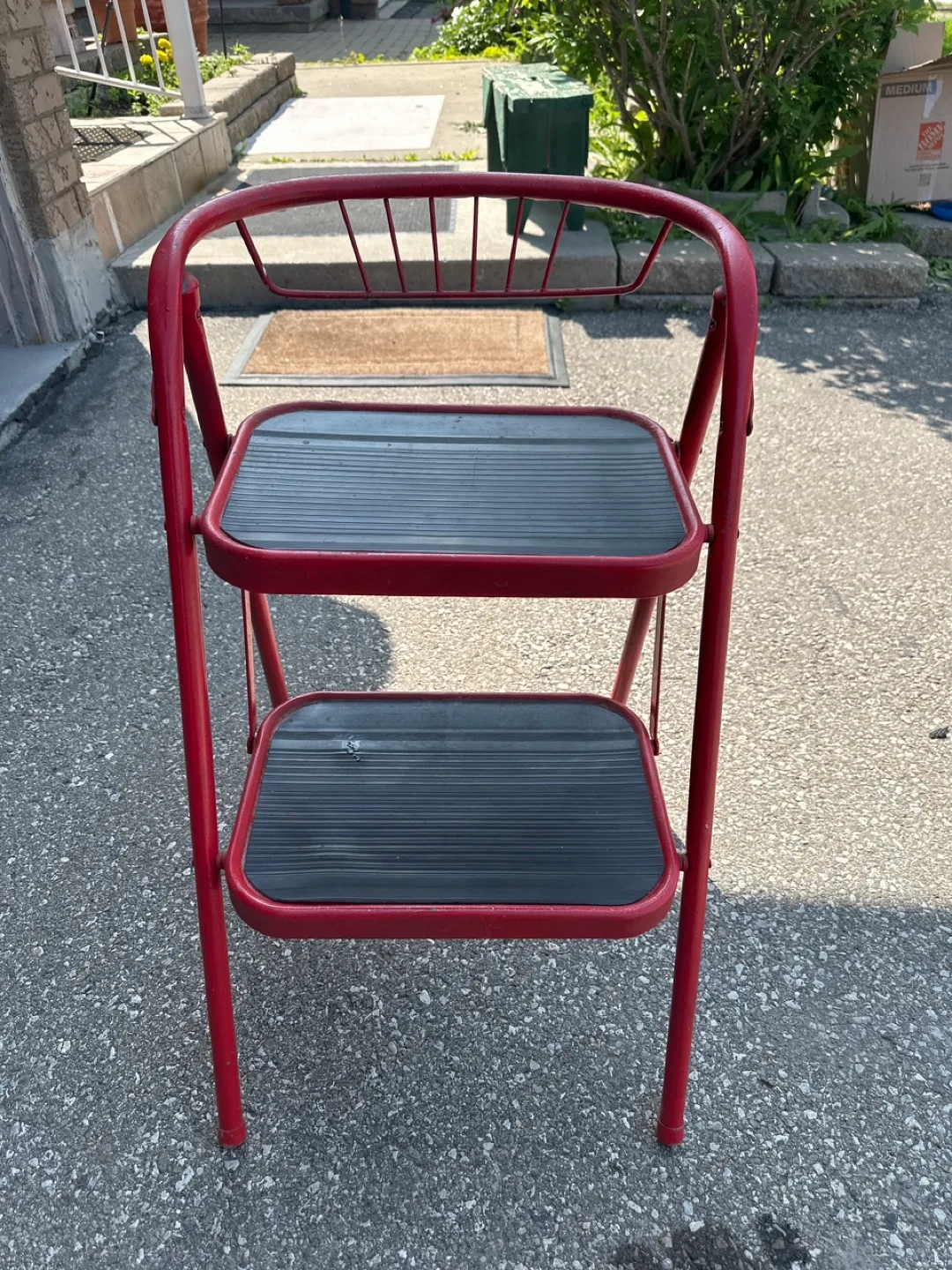 Red Folding Step Stool thumbnail