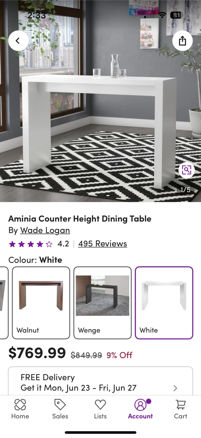 White Dining Table thumbnail