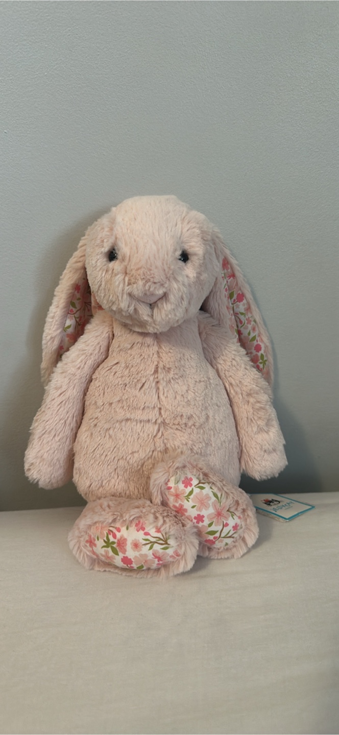 Jellycat - Pink “cherry” blossom bashful bunny