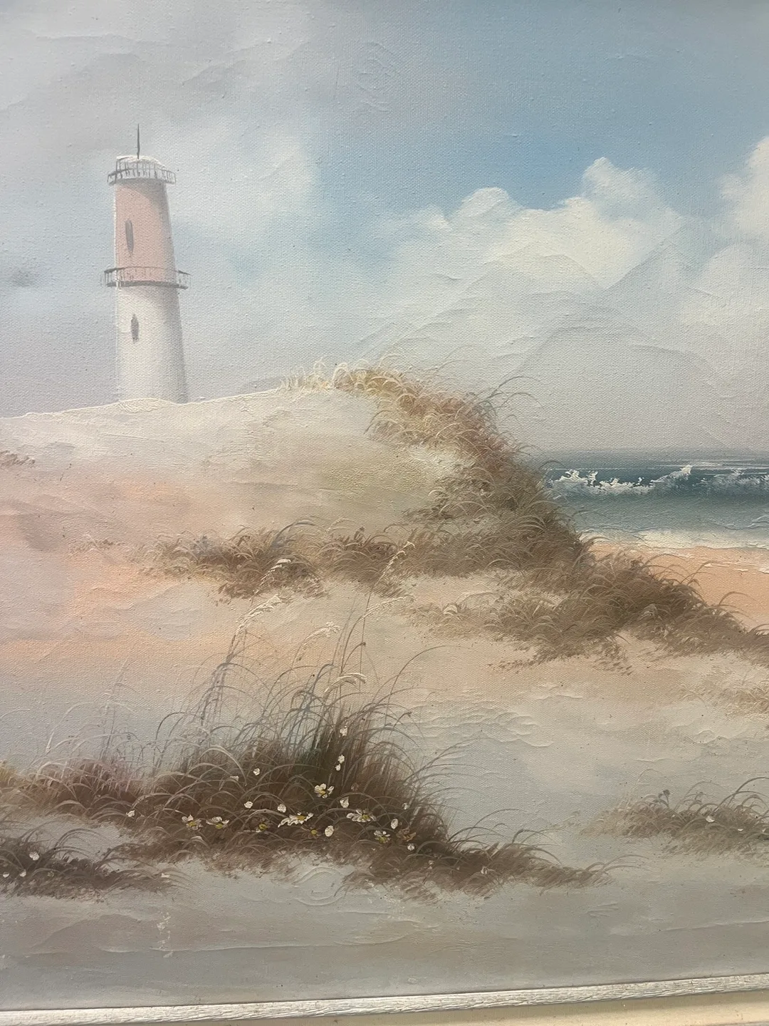 41x29 Framed Beach Painting signed image indicator(3)