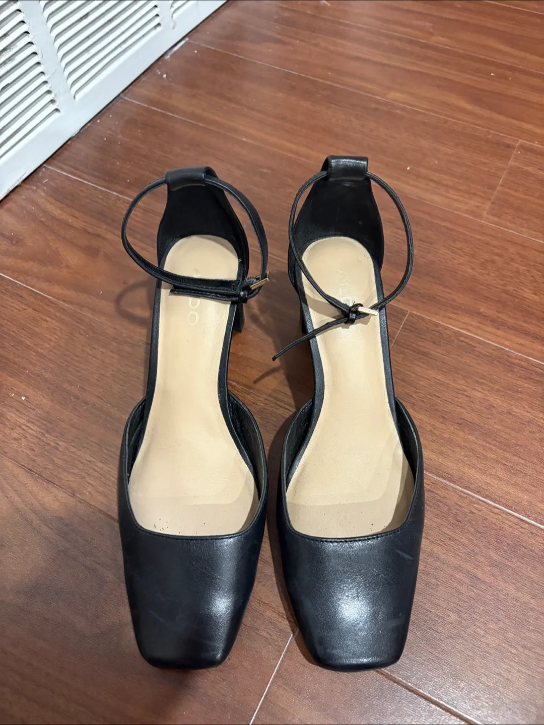 ALDO Black Ankle Strap Heels thumbnail