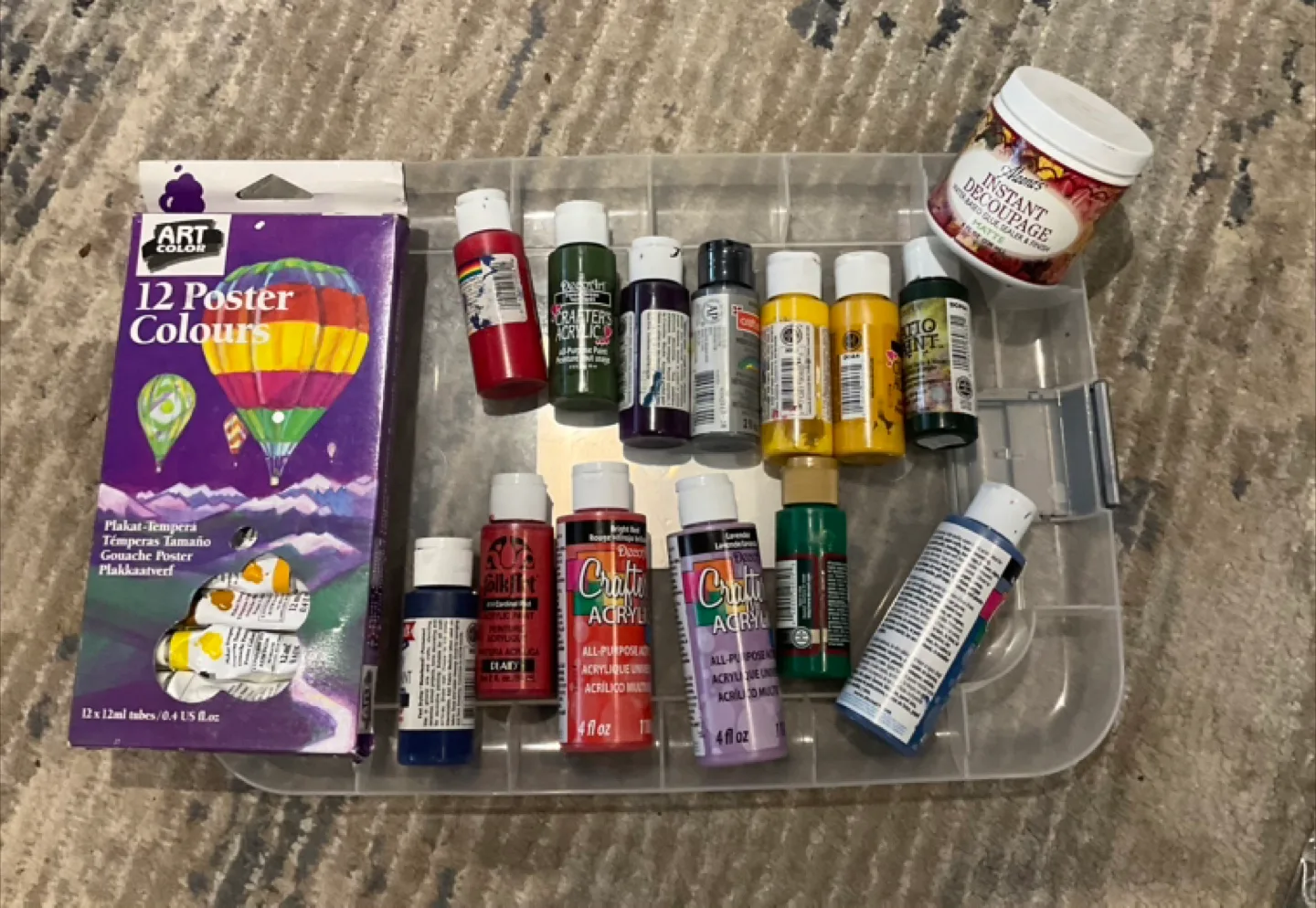 Art Supplies 🥕- Acrylic Paints and Decoupage thumbnail