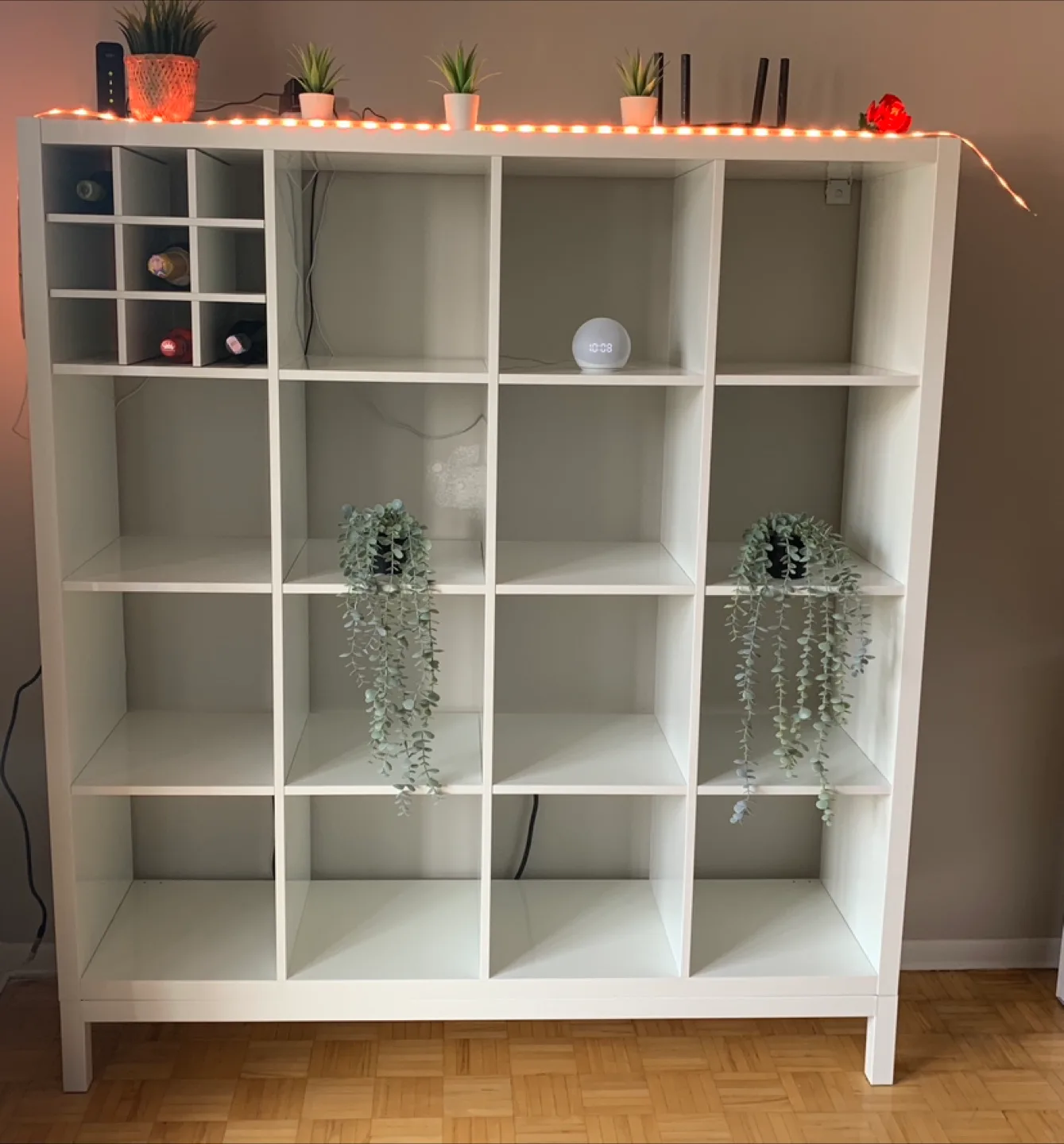 White Cube Storage Unit with Wine Rack 🥕💚 thumbnail