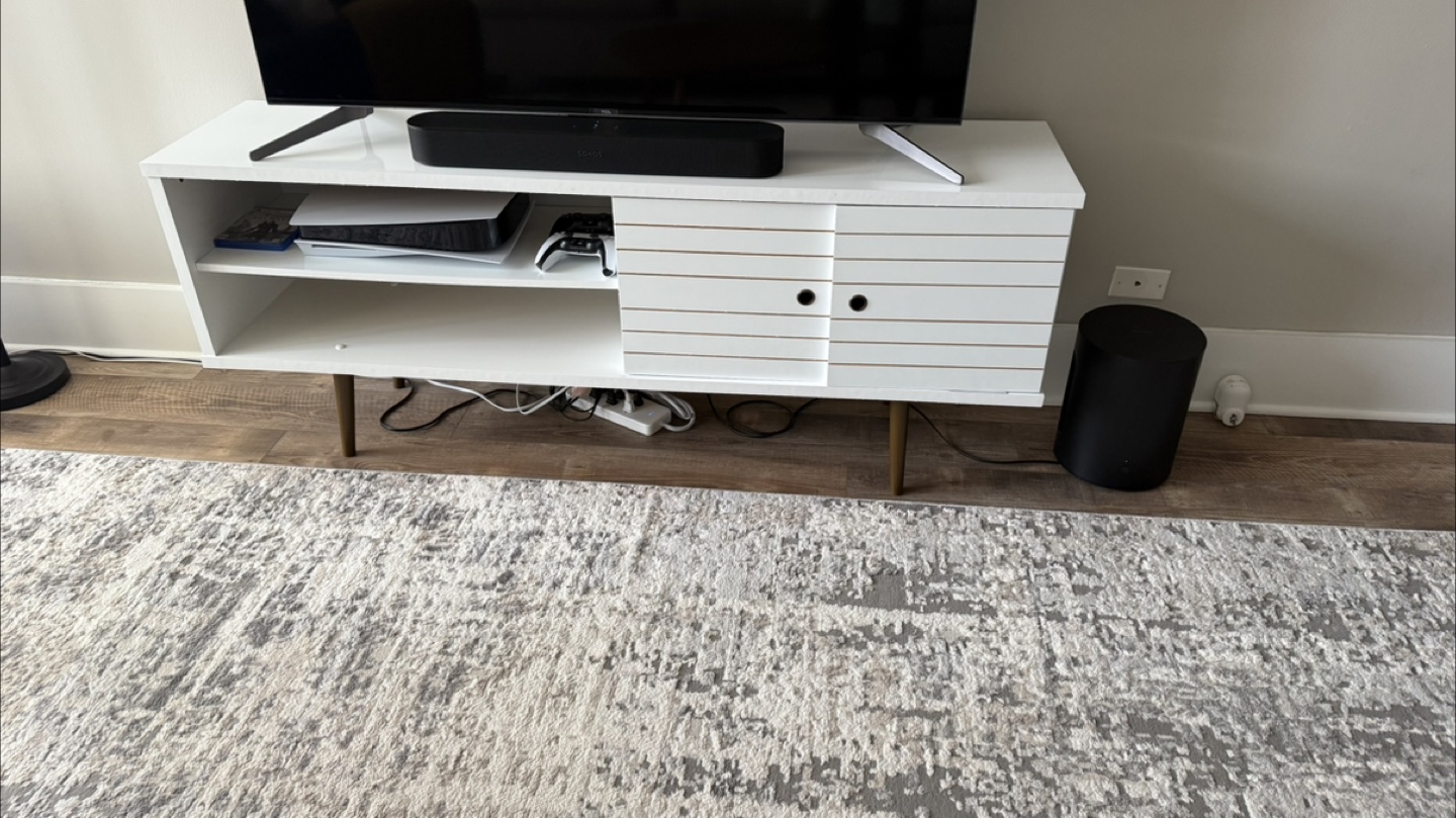 White Modern TV Stand - photo 2