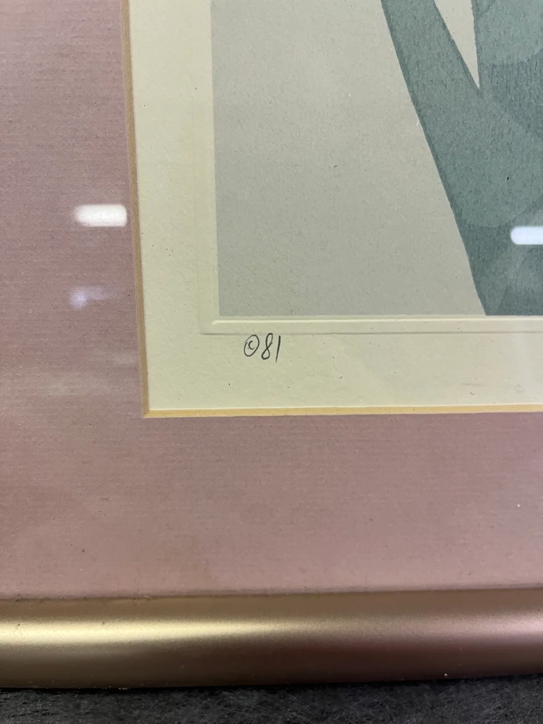 Framed Floral embossed limited edition art image indicator(2)