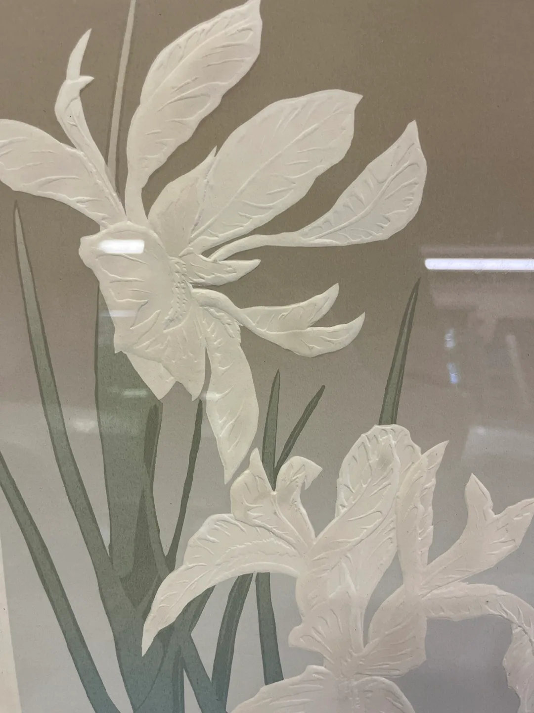 Framed Floral embossed limited edition art image indicator(5)