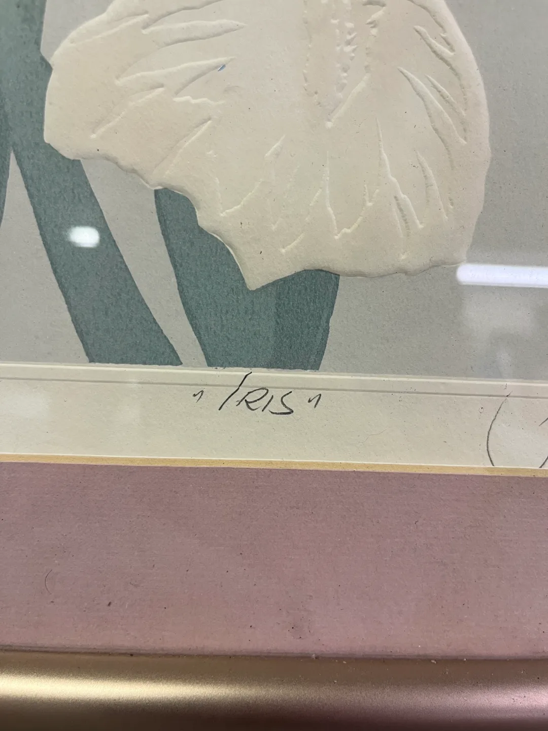 Framed Floral embossed limited edition art image indicator(3)