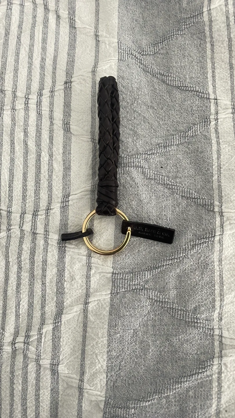 G H Bass Co Braided Leather Key Ring thumbnail