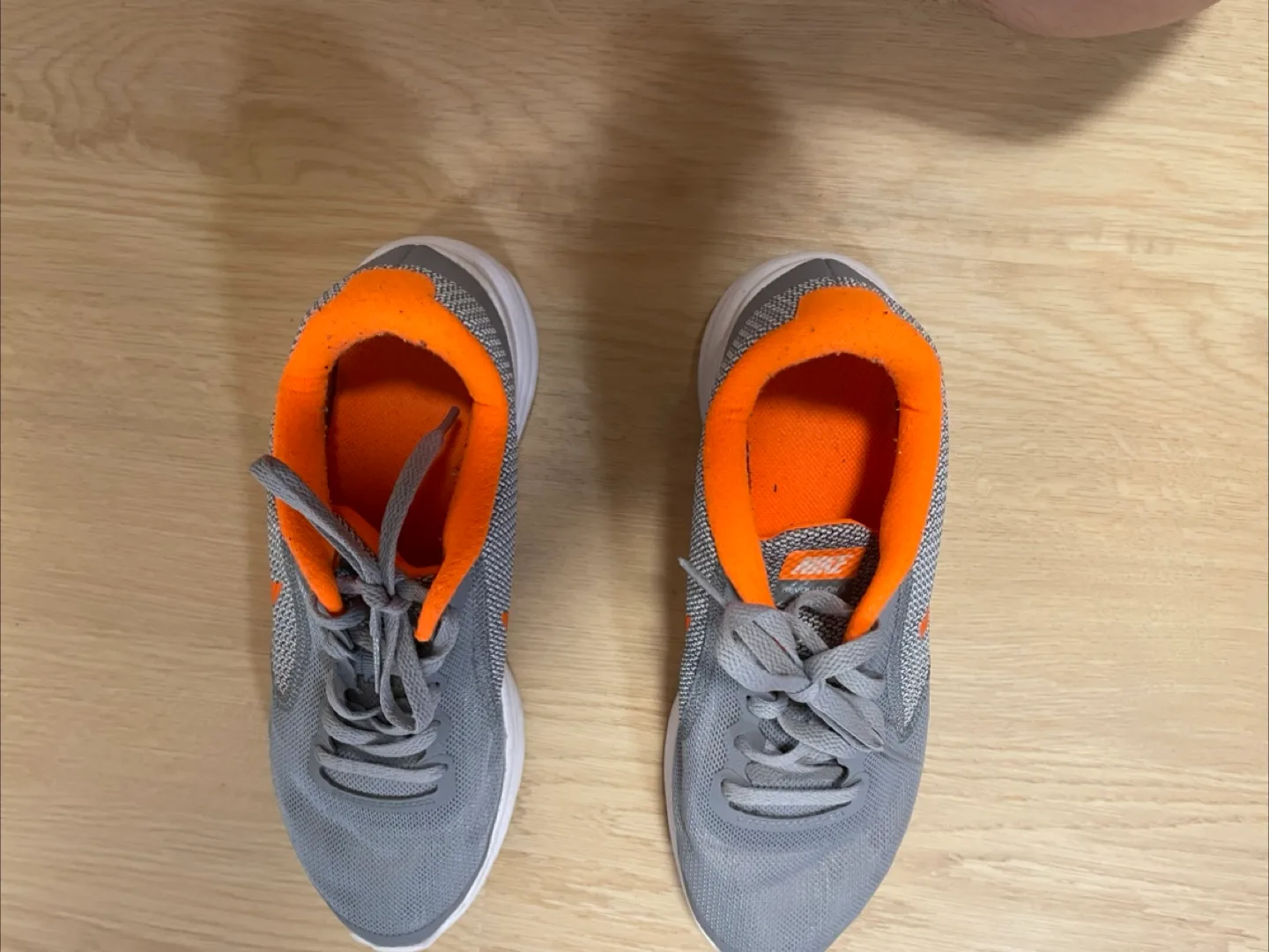 Nike Revolution 3 Grey & Orange Running Shoes image indicator(2)