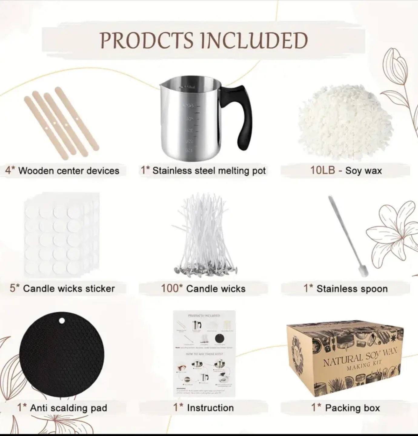 Natural Soy Wax Candle Making Kit thumbnail