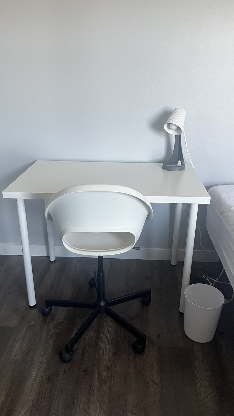 White Desk and Chair Set