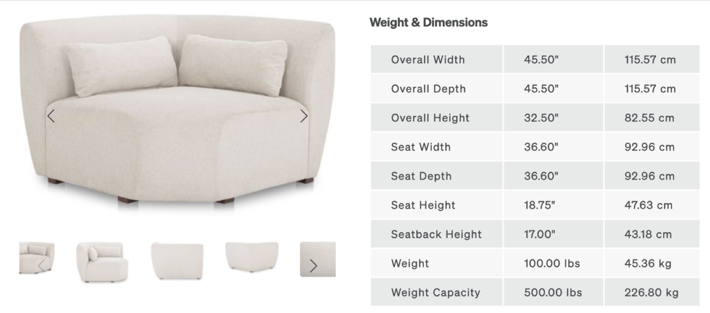 Modular COUCH / SOFA - BRAND NEW Amelia - Moes Home - photo 3