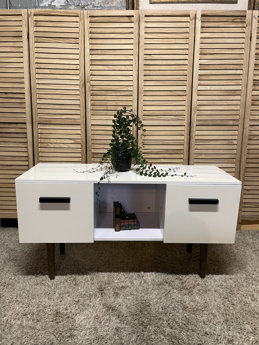 Modern White TV Stand