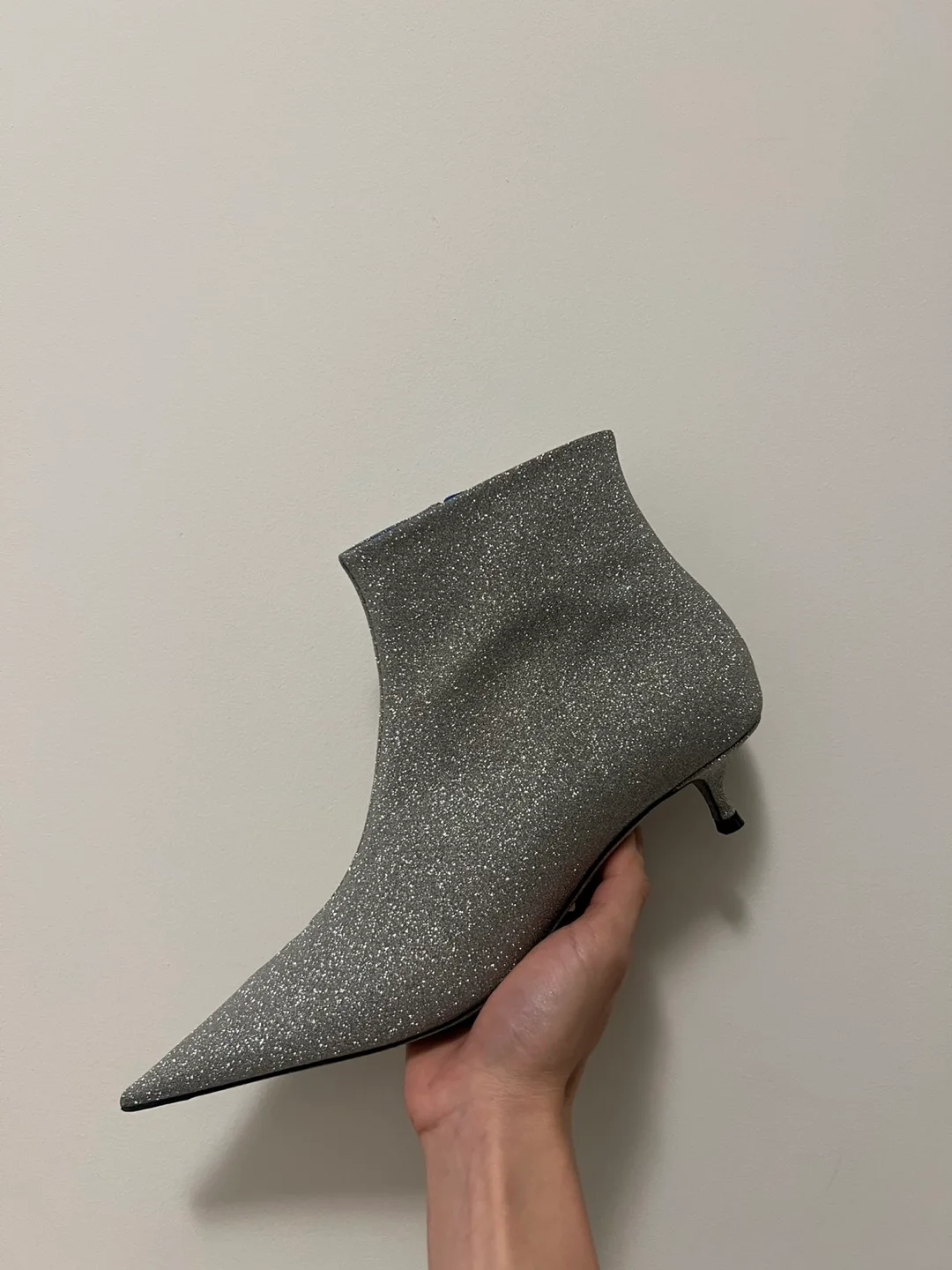 Balenciaga Knife Glitter Boot Heel Size 37 thumbnail