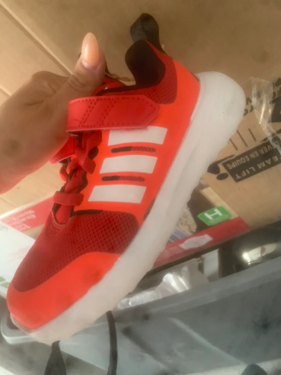 Adidas Kids Red Sneakers thumbnail