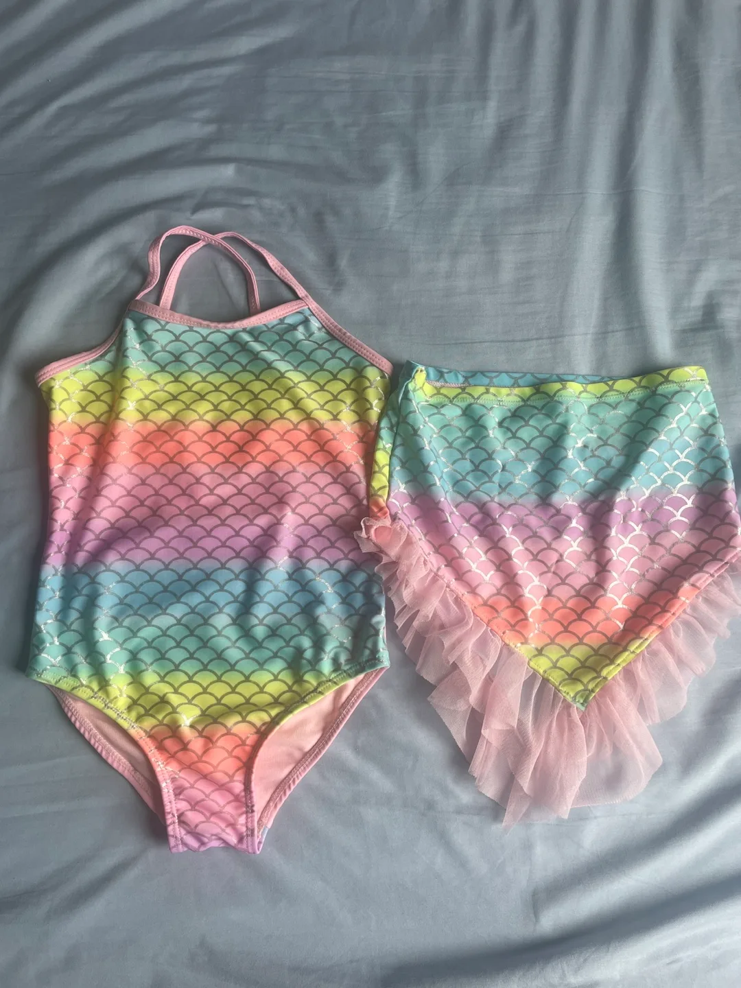 Girls Mermaid Swimsuit Set 5T thumbnail