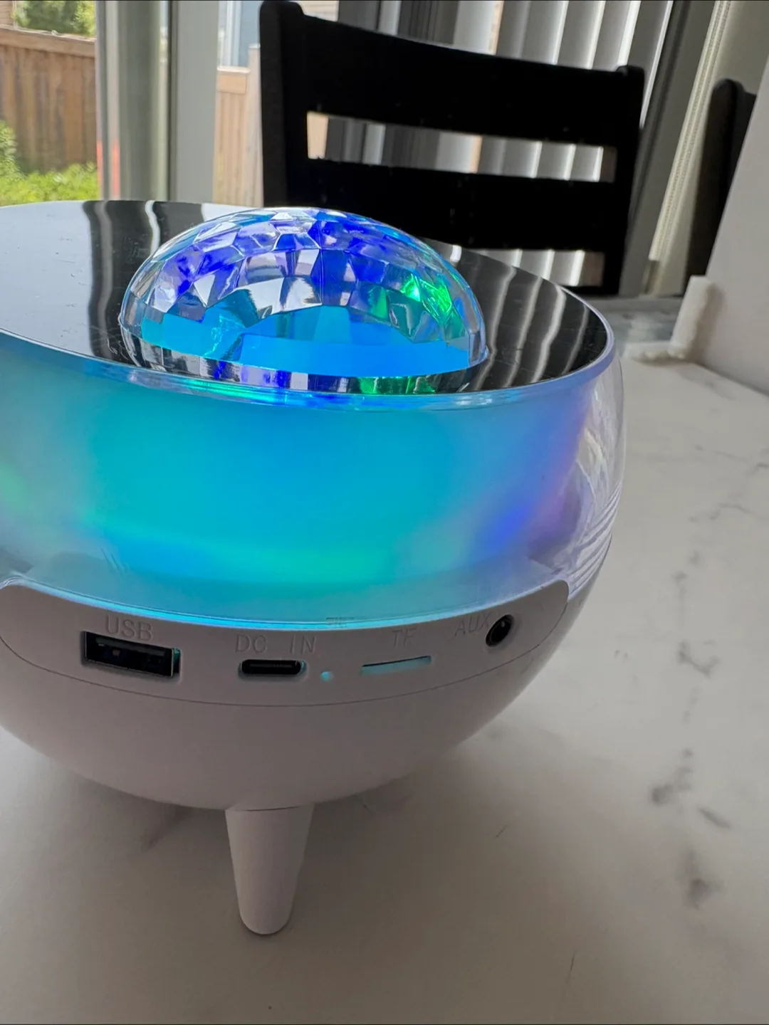 LED Bluetooth Speaker with Wireless Charging and Night Light image indicator(4)