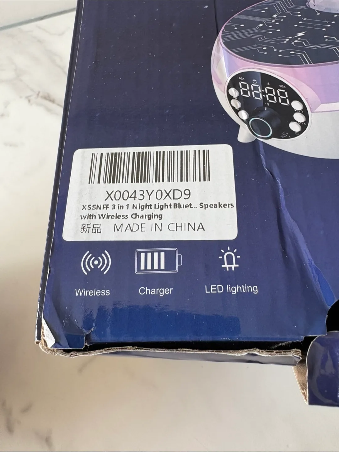 LED Bluetooth Speaker with Wireless Charging and Night Light image indicator(5)