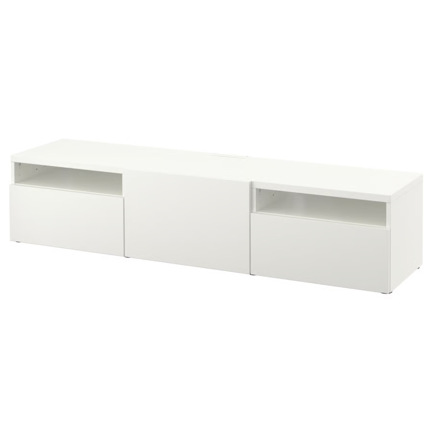 White TV Stand with Drawers - photo 2
