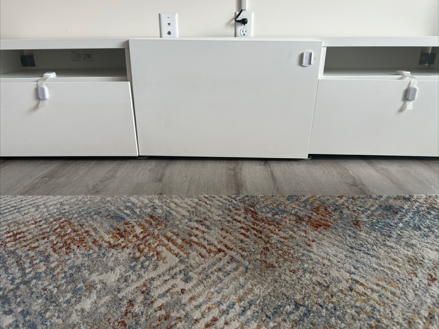 White TV Stand with Drawers - photo 4