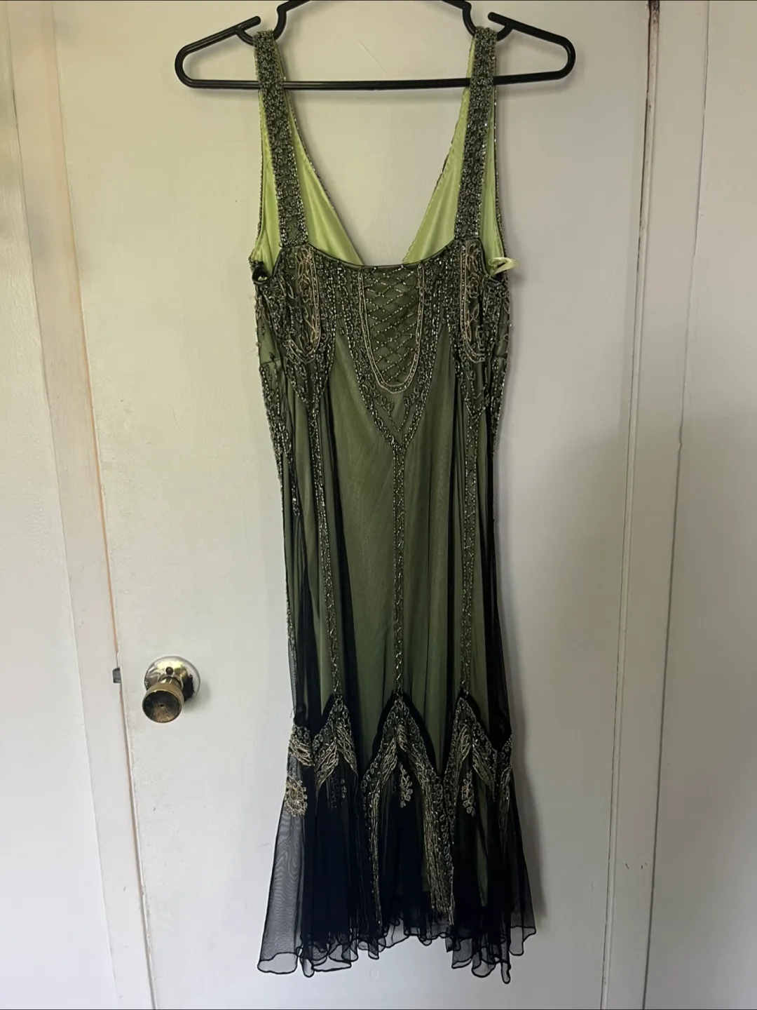 MARINA Beaded Green Dress image indicator(5)