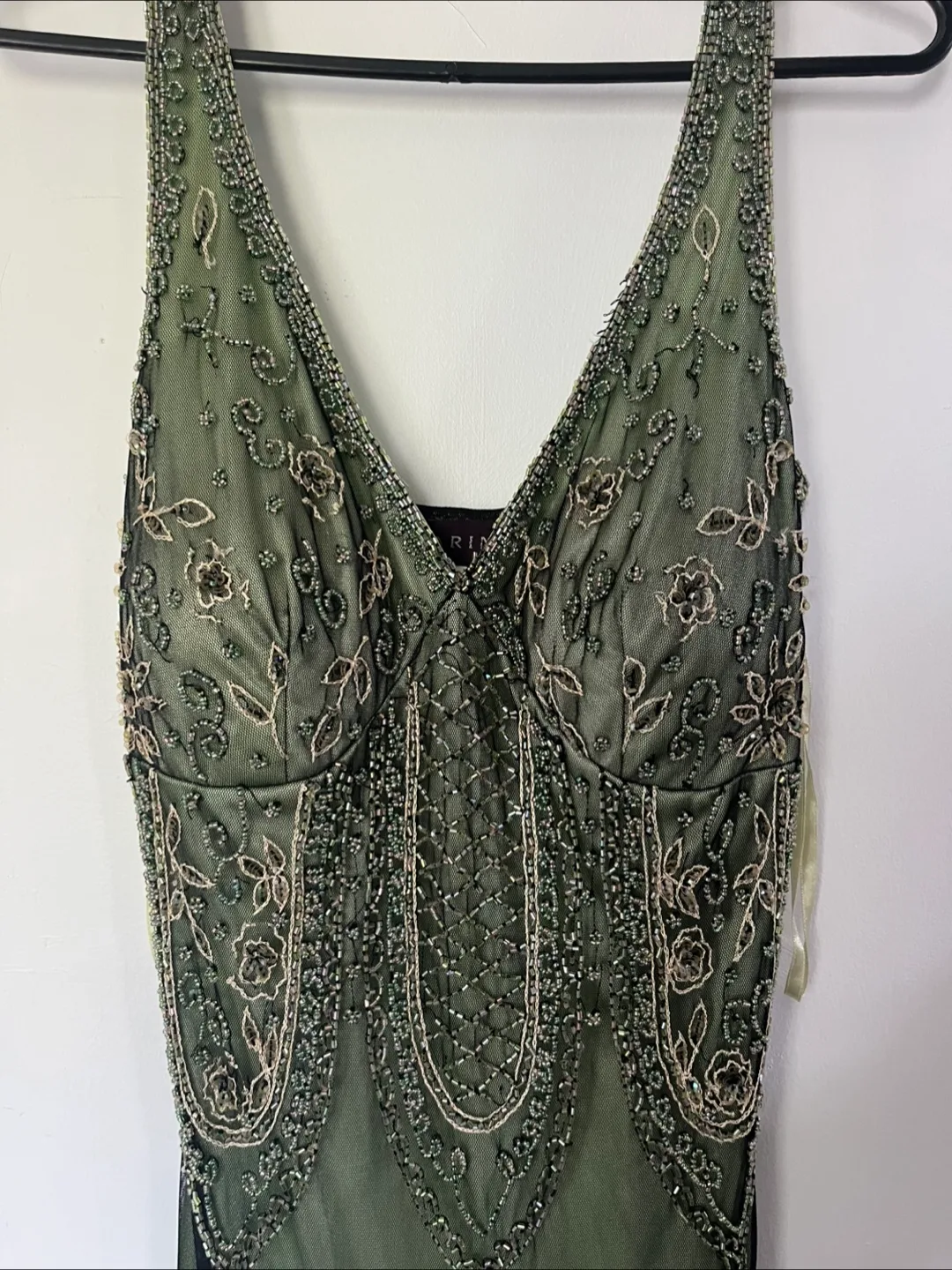 MARINA Beaded Green Dress image indicator(2)