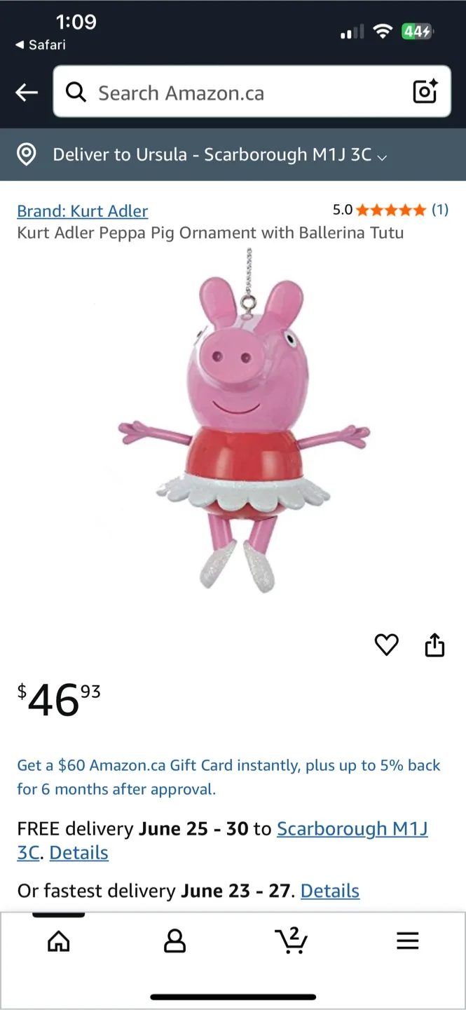 Peppa Pig Christmas Ornament image indicator(3)