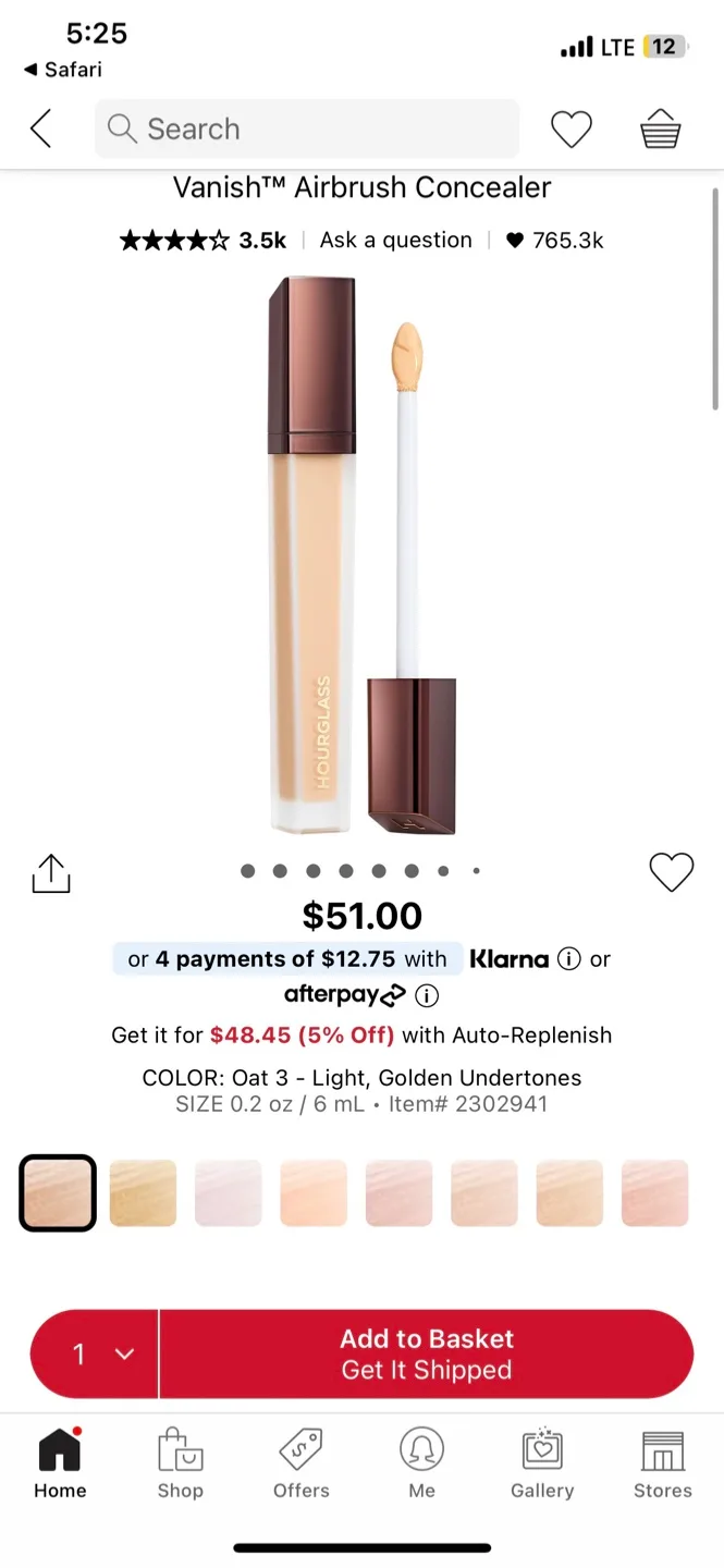 Hourglass Vanish Airbrush Concealer BNIB NEVER USED thumbnail