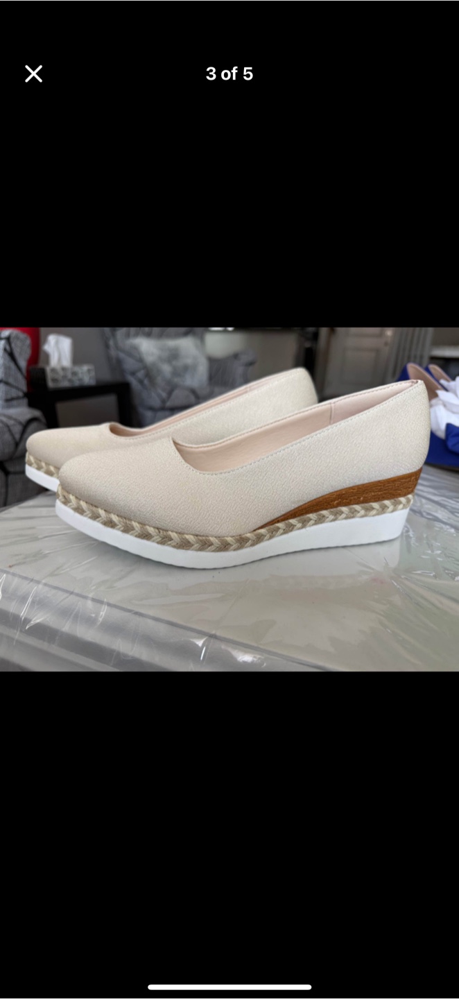 Beige Boho Woven Slip-On Shoes – EUR 39 –