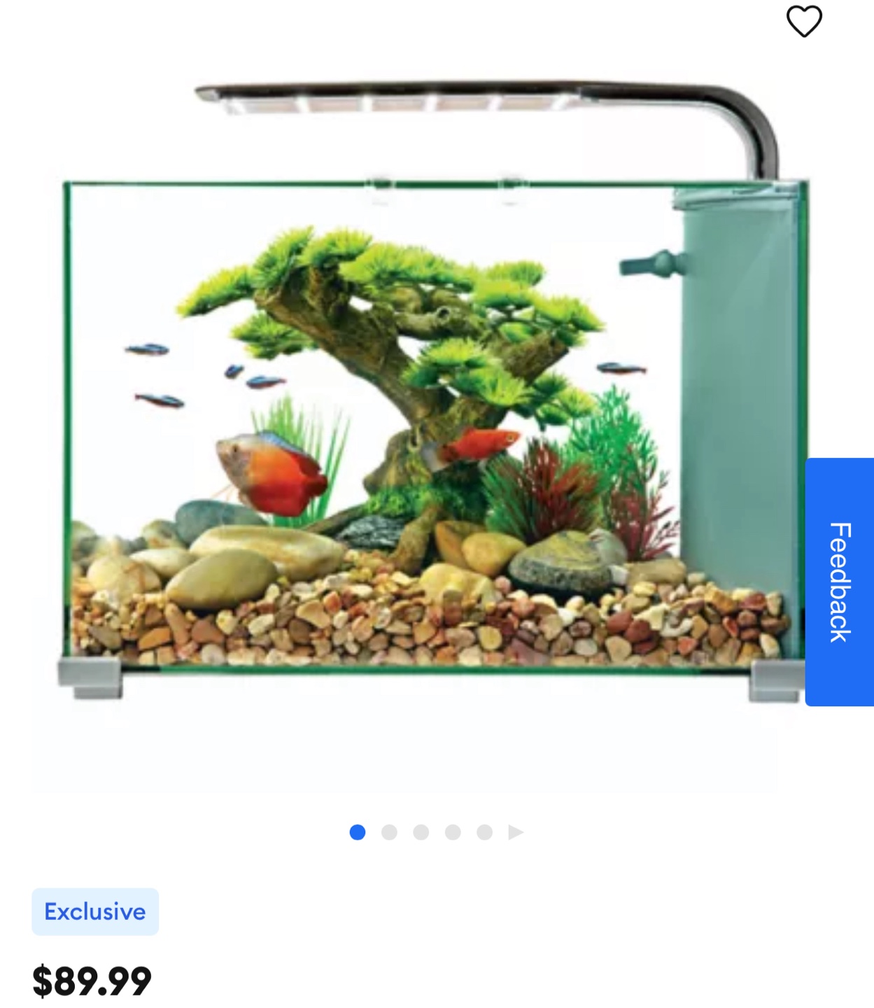 Glass Aquarium with LED Light