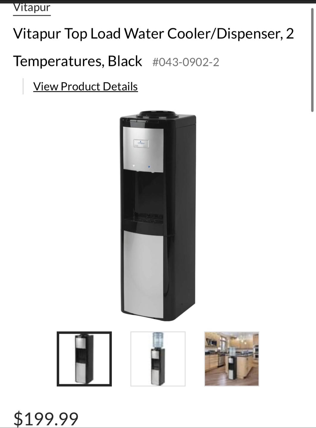 VItapur Top Load Water Cooler