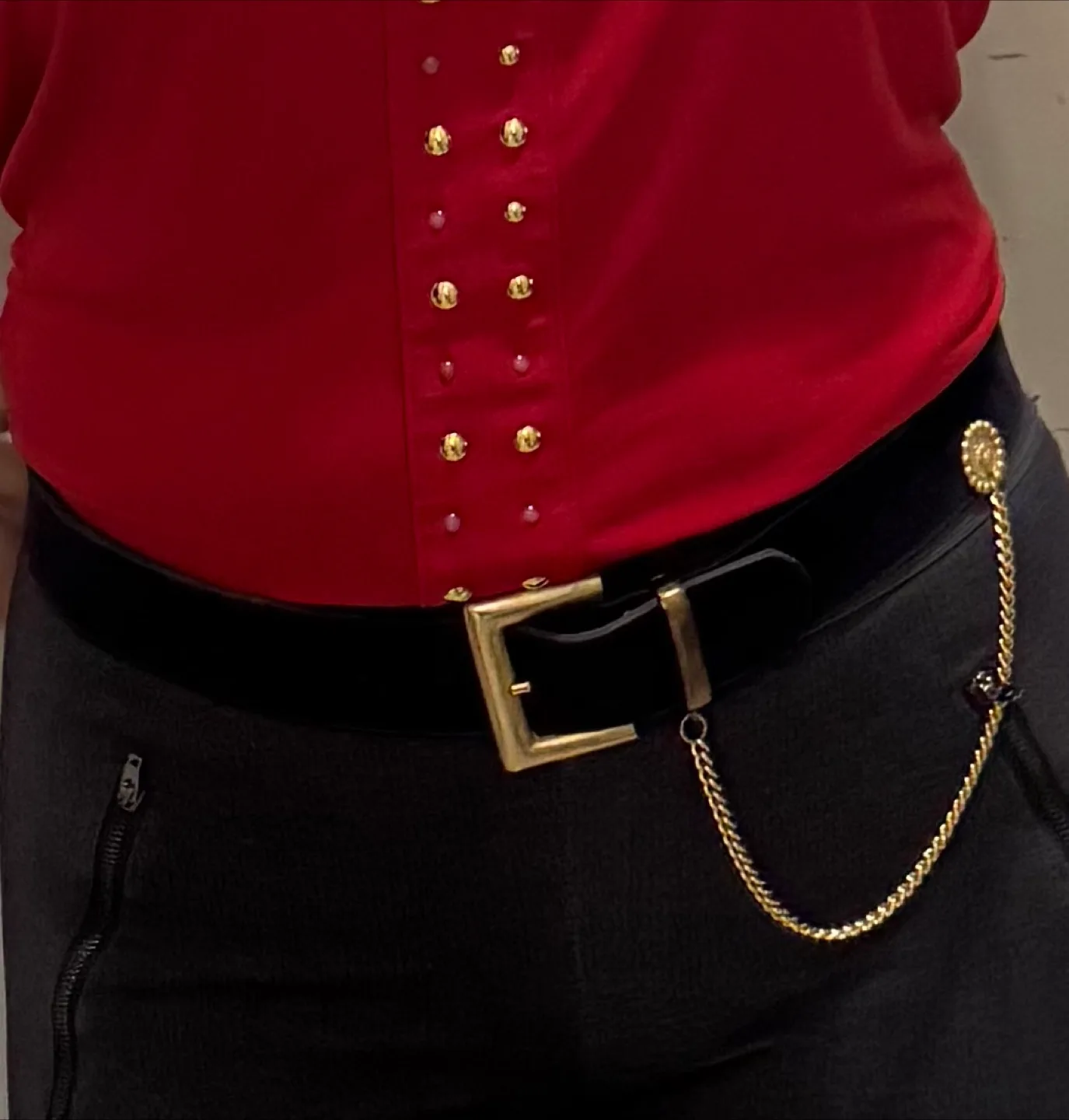 💚Suede Belt with Chain Detail thumbnail