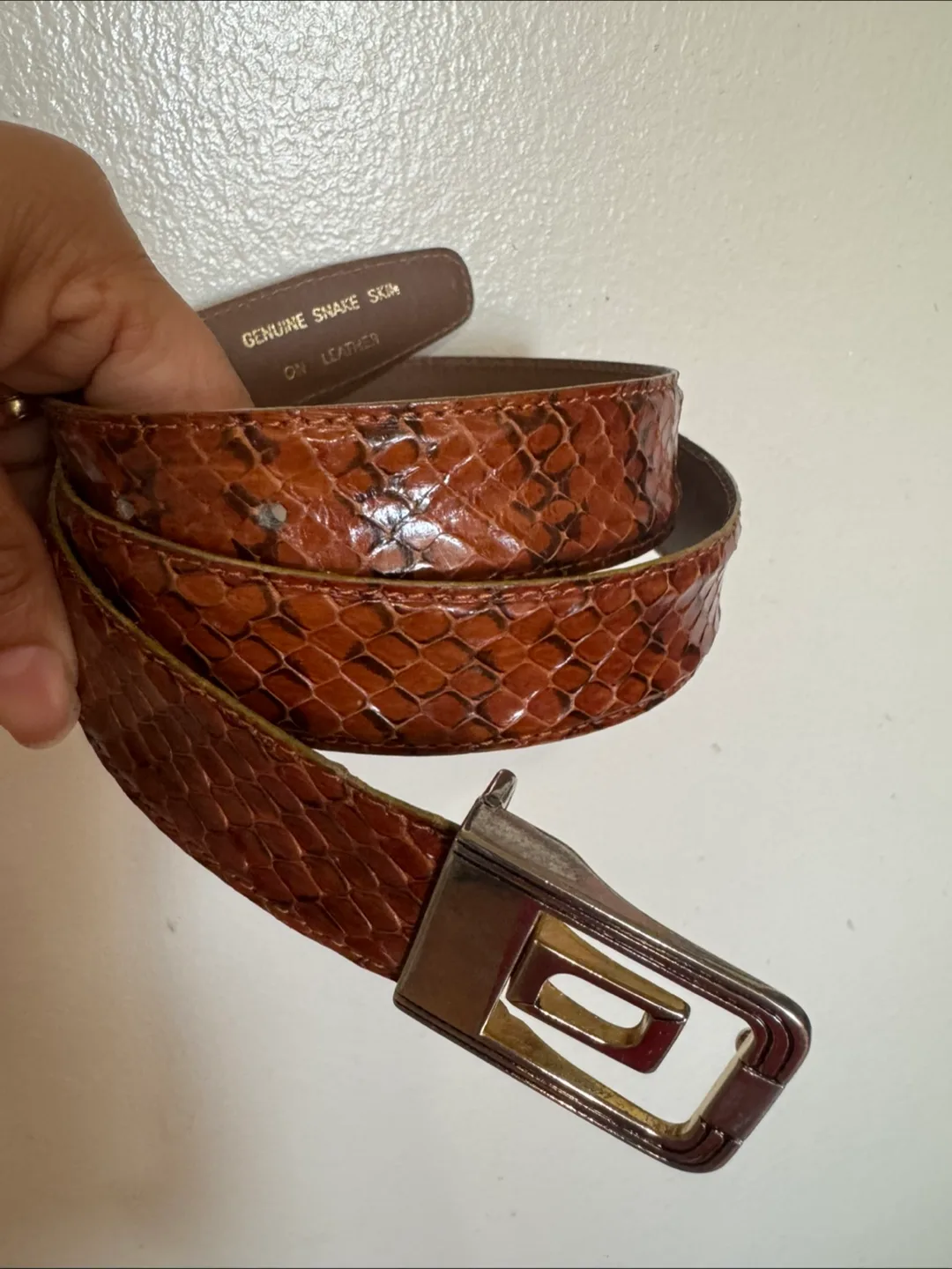 💚Genuine Snake Skin Belt thumbnail