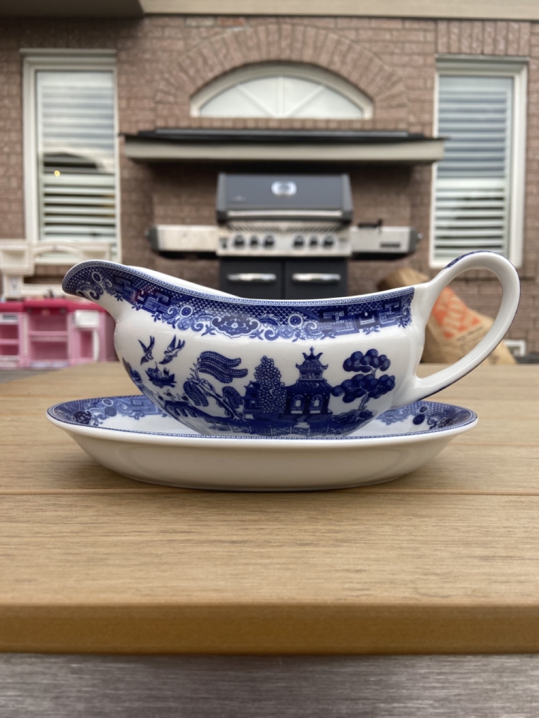 Johnson Bro Fine China Gravy Pourer and Saucer