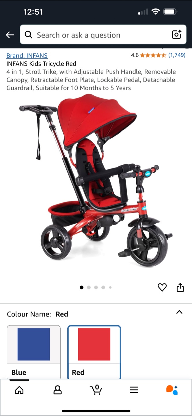 Infans Kids Tricycle Red - photo 5