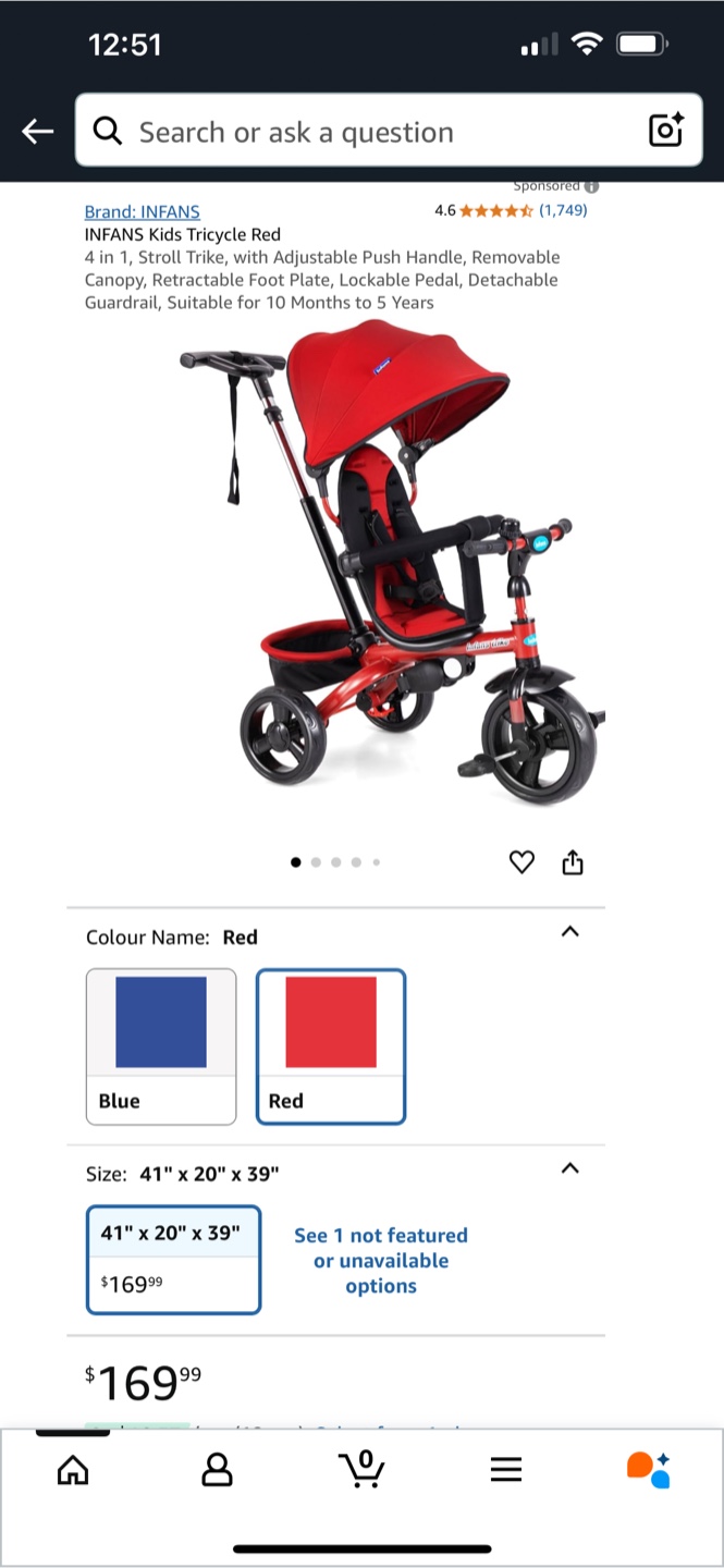 Infans Kids Tricycle Red - photo 4